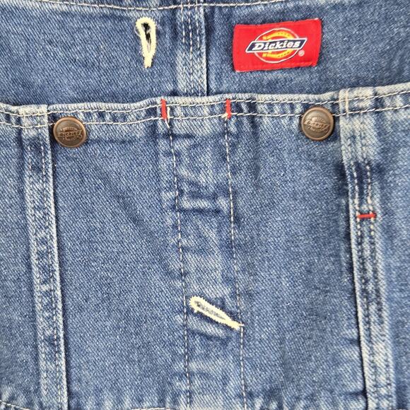 Dickies Bib Overalls Men's Size 36 X 34 Jean Denim Medium Wash Workwear - Picture 11 of 16